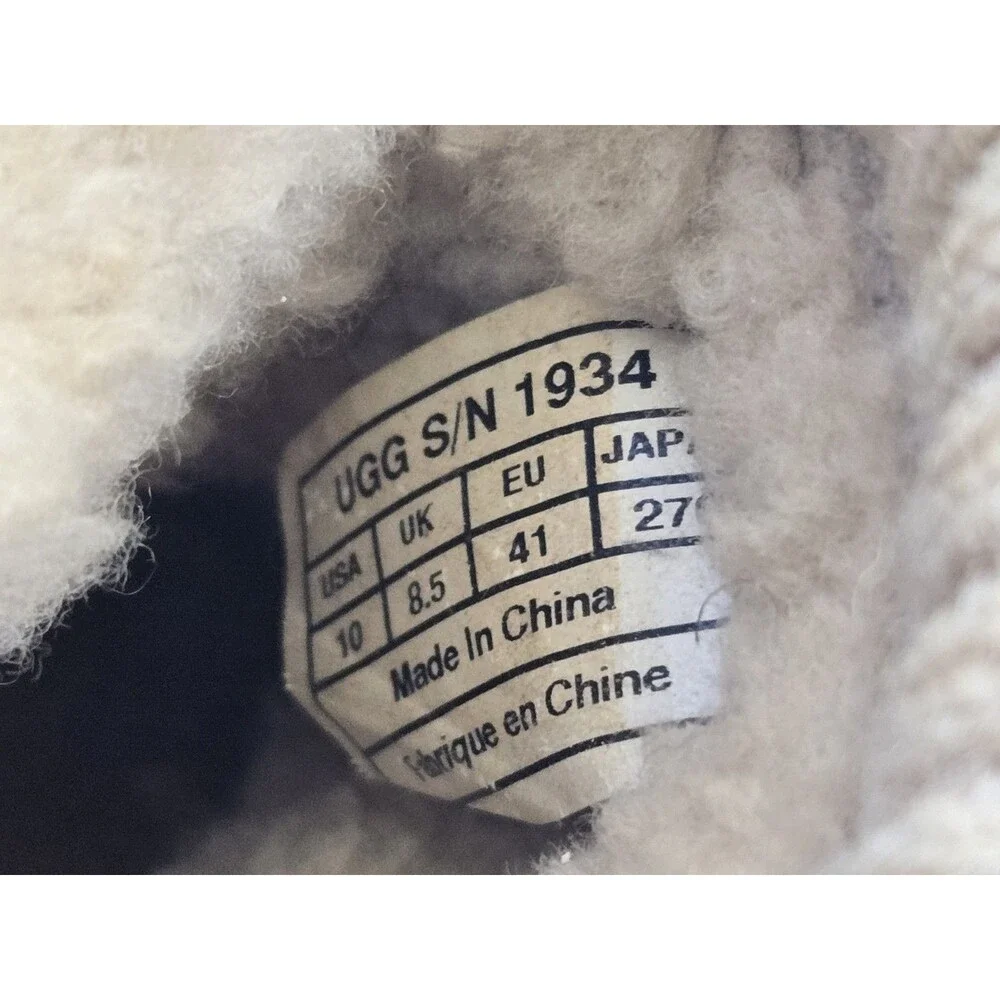 UGG Australia Wedge Womens Gael Chestnut 10 Mules Clog Suede Sheepskin 1934